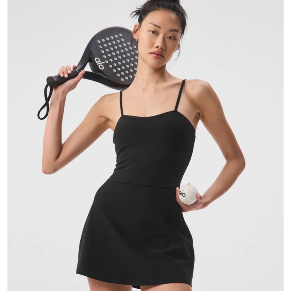 Alo Alosoft Courtside Tennis Dress Green